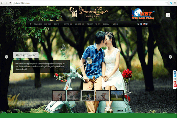 Thiết kế web studio ảnh viện áo cưới