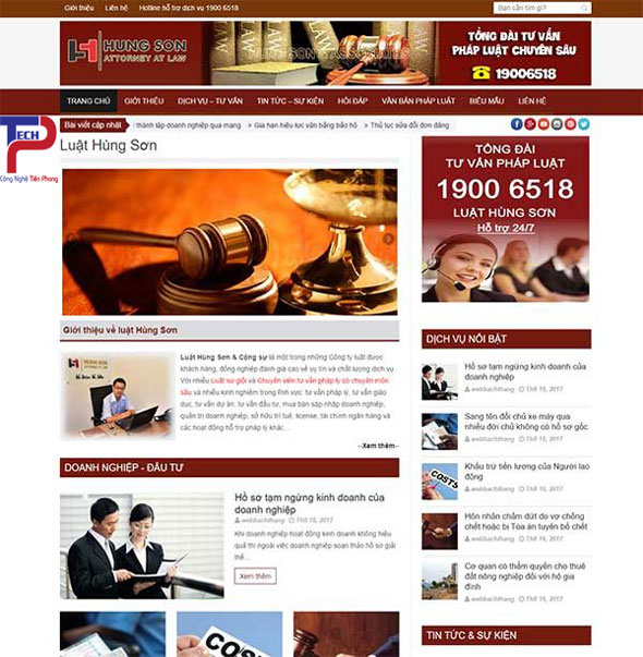 Thiết kế website công ty luật uy tín chuẩn SEO