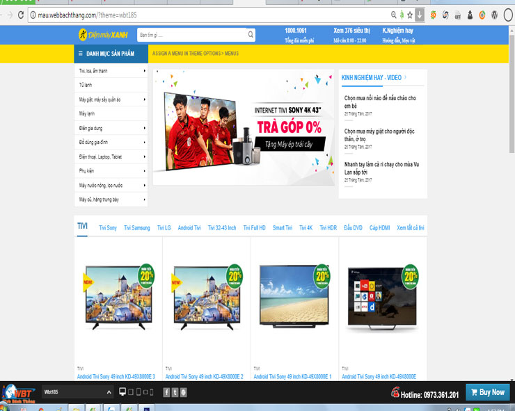 Thiết kế website bán điện máy Online