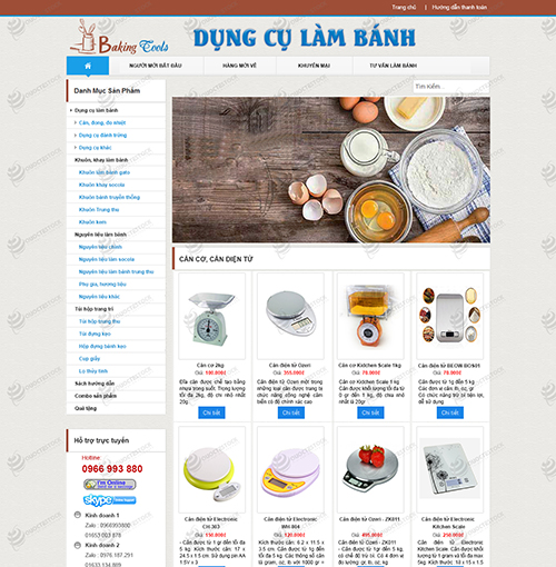 Website nguyên liệu dụng cụ làm bánh