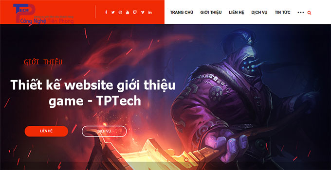 Thiết kế website giới thiệu game Online trò chơi điện tử chất lượng