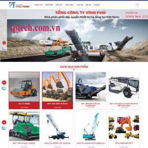Mẫu Website Máy Xây Dựng TP14