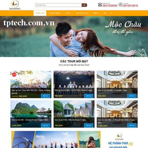 Mẫu website dịch vụ tour du lịch TP20