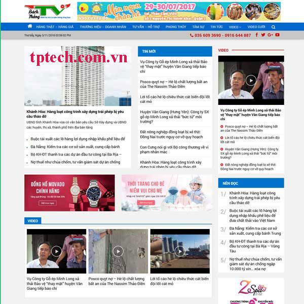 Mẫu website tin tức truyền thông TP13