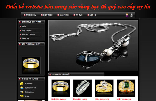 Thiết kế website bán trang sức